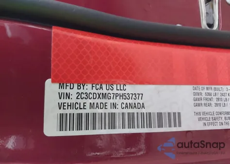 2023 Dodge Charger Gt Awd from USA, damaged, VIN 2C3CDXMG7PH537377